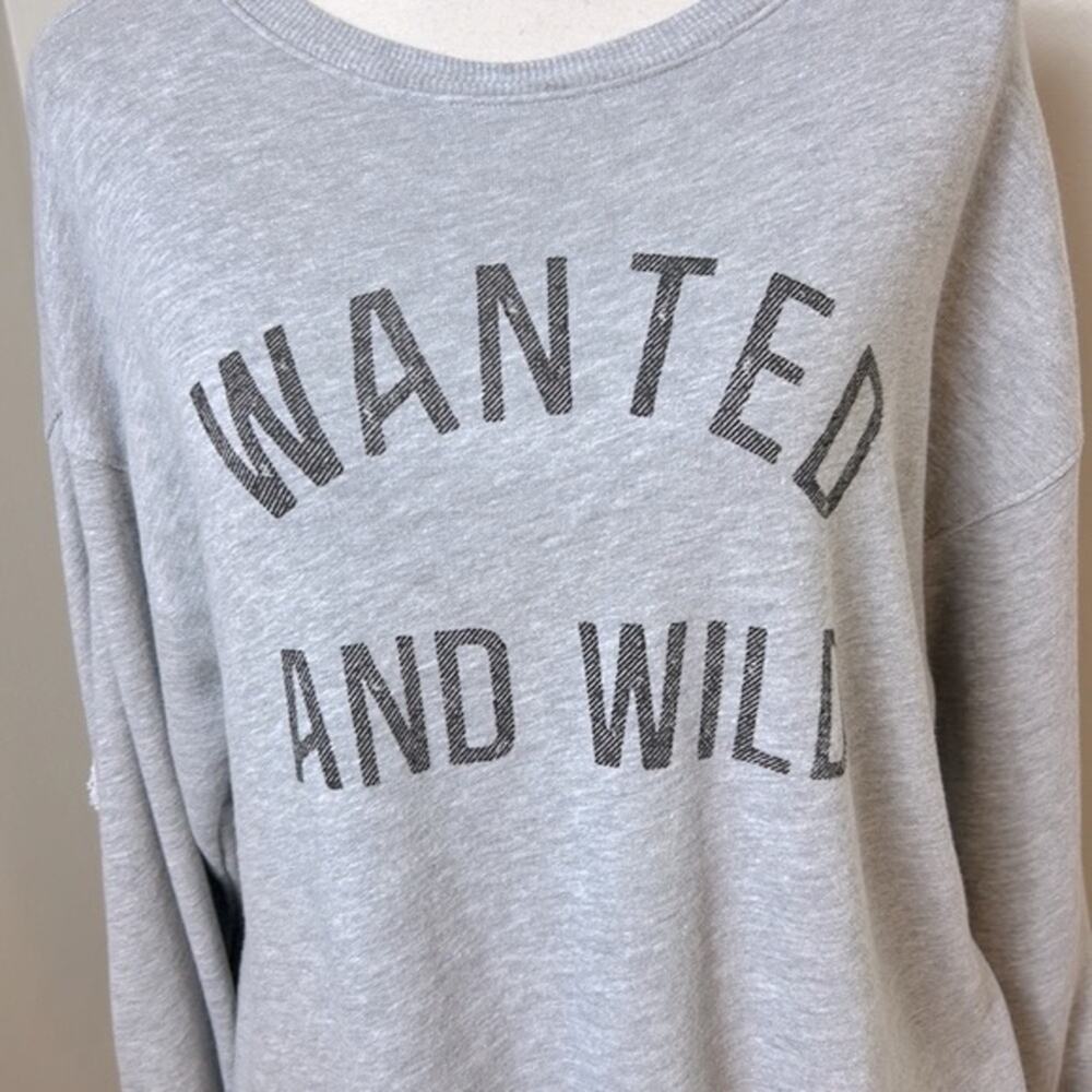 NWT Wildfox Ophelia raw fringe detail cut off sweatshirt - Picture 7 of 13